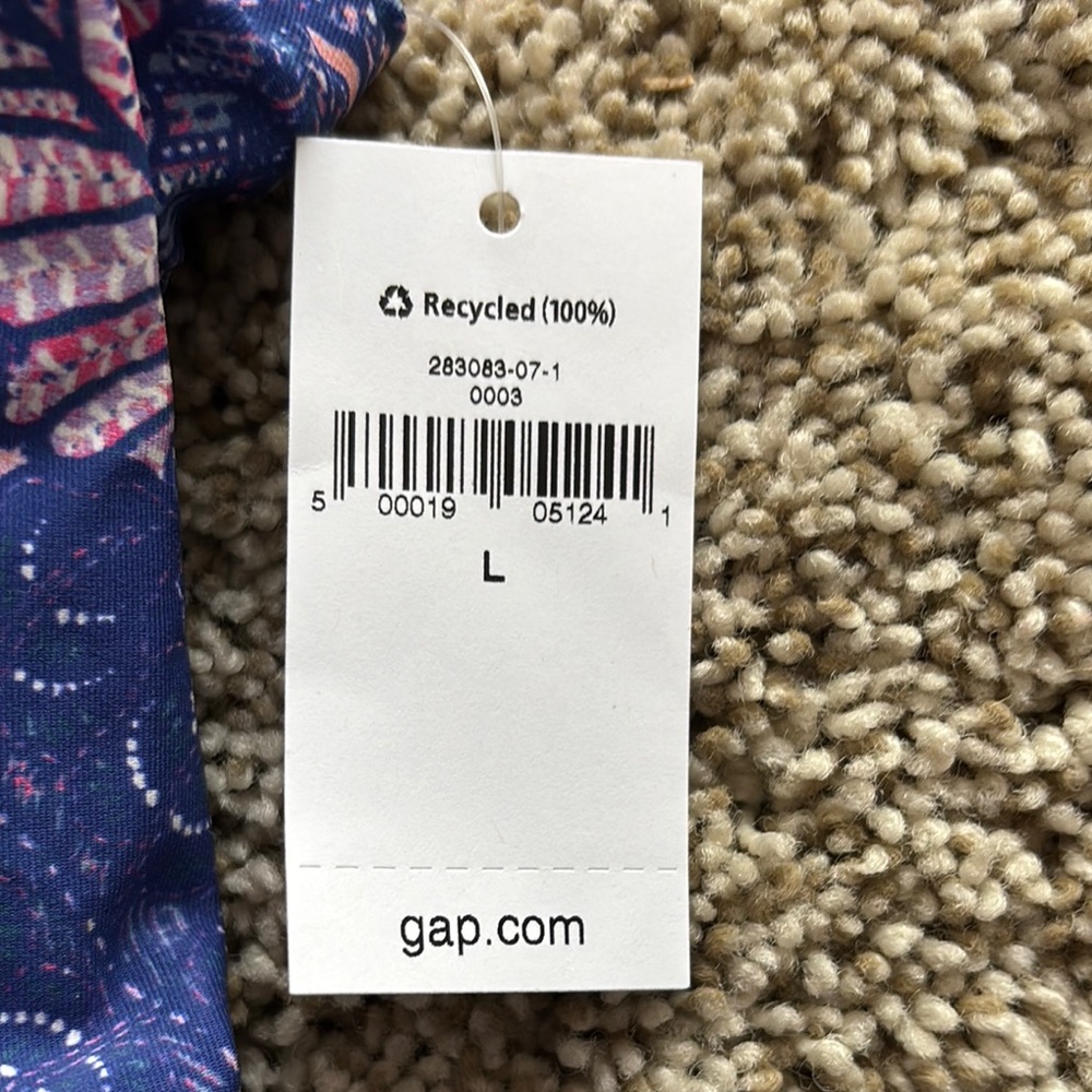 Gap Floral Blue Strapless Top bathing suit - Picture 3 of 7